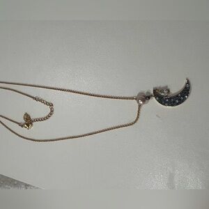 Swarovski Gold and Black Moon Necklace